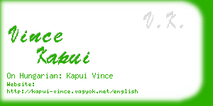 vince kapui business card